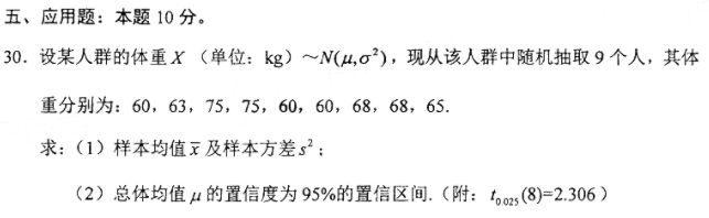 自考02197概率论与数理统计（二）历年真题（2022年4月）