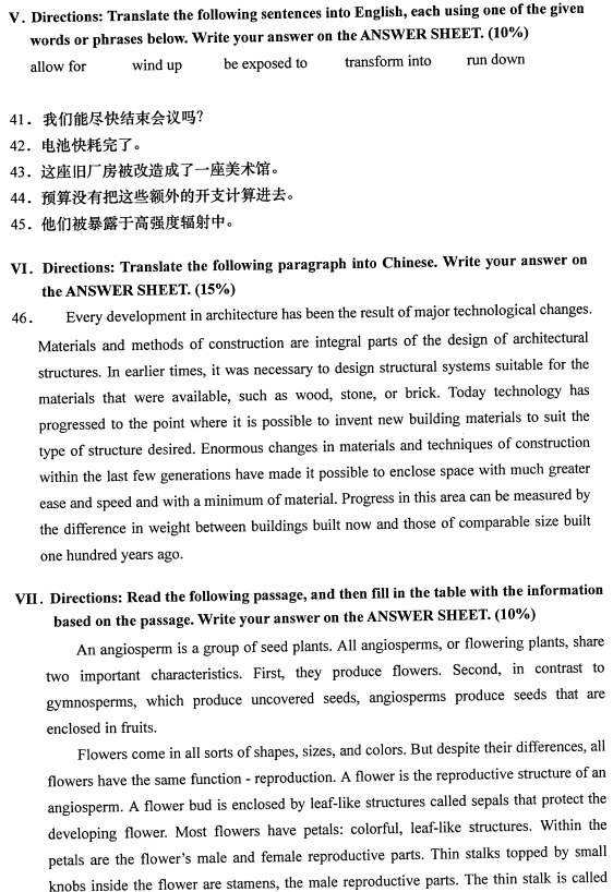 2021年4月自考00836英语科技文选真题与答案