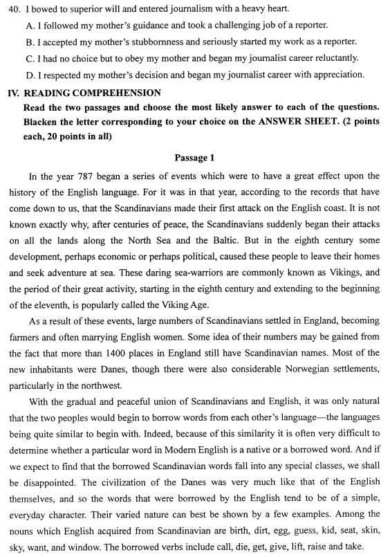 2022年4月高等教育自学考试综合英语(二)模拟试题