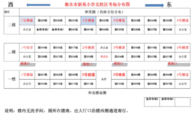 河北省衡水市2023年4月自考考试地点：衡水市新苑小学（北校区）和衡水市第七中学