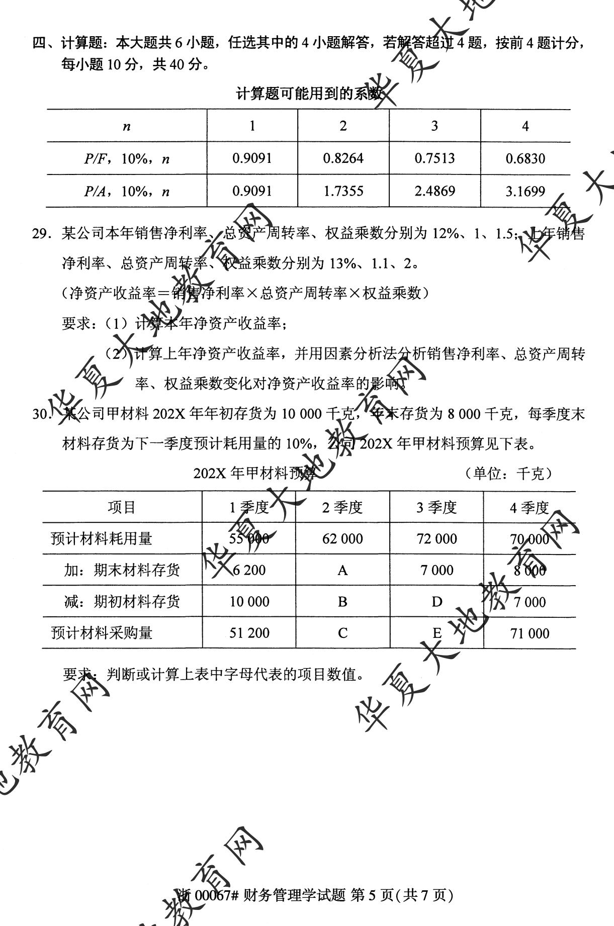【真题演练】2023年4月自考《财务管理学》考试真题