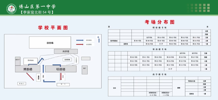 山东淄博市2023年10月高等教育自学考试考点考场平面图